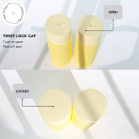 BVPACK Bouteille en plastique vide givrée jaune à presser 100ml 200ml 250ml, petite bouteille d'échantillon pour nettoyant, shampoing, gel douche