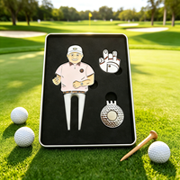Coffret Cadeau Golf Premium : Marqueur de Balle Finition Mate, Outil de Réparation de Divots Pliant, Jetons de Poker Golf