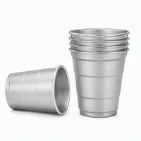 Gobelets en aluminium jetables BSCI, 30 ans d'expérience, pour boissons froides, recyclables, vente en gros, logo personnalisé imprimé, 16oz 32oz