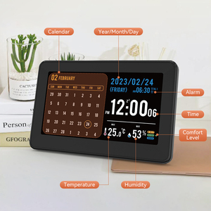 Reloj de Pared Digital Analógico con Calendario Electrónico, Estilo Moderno de Fábrica, Multifunción, Temperatura, Humedad, Pantalla Grande, Radio, Alarma - Product Image 3