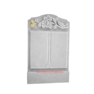 Noir Marbre Guitare Décor Pierre Sculpté Art Sculpture Cimetière Monument Décoration Conception pour Pierres Tombales et Monuments - Product Image 5