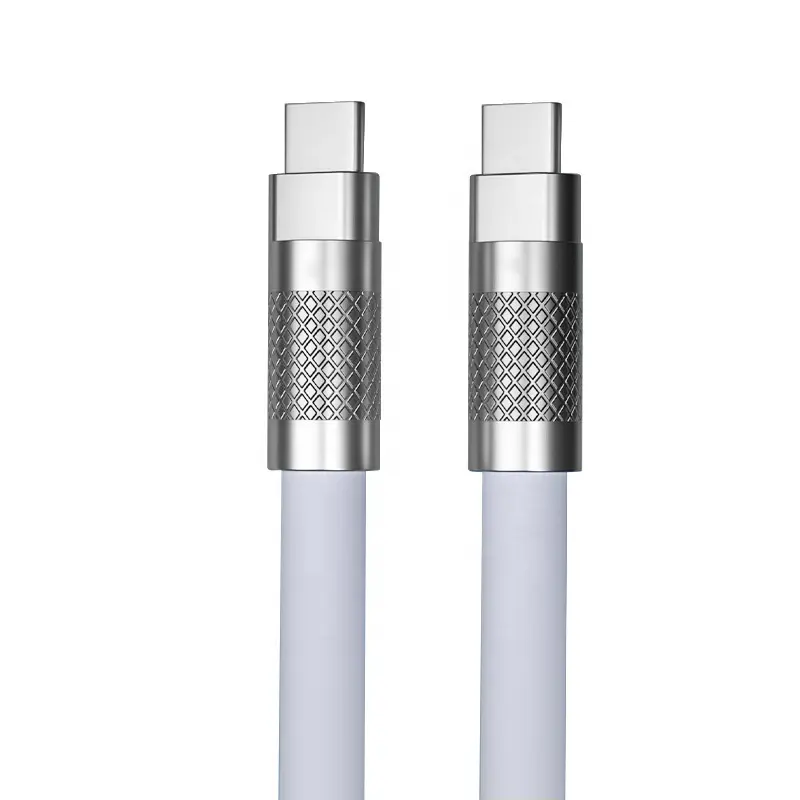 1m 60W Skin-Friendly liquid silicon type c to c cable Zinc Alloy connector 480Mbps