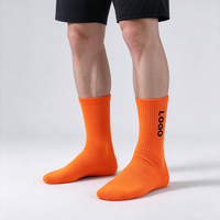 Chaussettes personnalisées à cordon côtelé avec logo personnalisé, options de couleurs, chaussettes en gros, OEM ODM