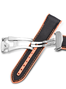 <span class=keywords><strong>OMEG</strong></span> a Sea-master Planet Ocean Strap 8800 9900 Bracelet de montre en caoutchouc orange <span class=keywords><strong>OMEG</strong></span>-A bracelets de montre en nylon 20mm 22mm - Product Image 5