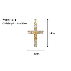 [Auténtico Oro sobre Cobre] Colgante de Zirconio con Microincrustaciones, Joyería Artesanal Personalizada Transparent <span class=keywords><strong>Faith</strong></span>, Diseño Transfronterizo - Product Image 6
