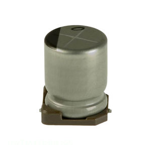 Condensateur SMD à montage en surface, canal fabricant, aluminium, 470 µF, 20 %, 10 V, UWT1A471MNL1GS - Product Image 1