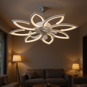 Ventilador de Techo LED Moderno de 35.4 Pulgadas con Control Remoto, Motor DC de 6 Velocidades, Luz Integrada - Product Image 2