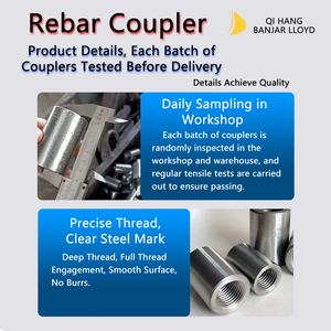 Hot bán thanh hiện đại khóa cốt thép Coupler phẳng máy giặt Carbon thép cơ khí nối thép kết nối tay áo cho văn phòng - Product Image 4