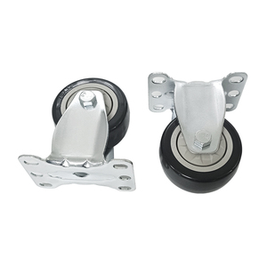 Công nghiệp trung bình 4inch Đồ nội thất sử dụng Xoay Caster Bánh xe PVC nhựa phổ bánh xe mạ kẽm tấm quay bánh xe - Product Image 5
