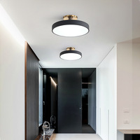 Nouvelles mini-lampes de plafond LED en fer et acrylique, contrôle tactile, design rond, style nordique, pour chambre, balcon, couloir