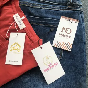 Etichette di abbigliamento personalizzate per capelli etichette per Jeans per vestiti