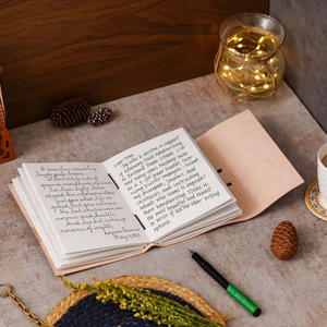 Handcrafted Pentacle Leather Journal Witchcraft Grimoire <b>Book</b> with Lock, Vintage Embossed Diary Notebook - Product Image 3