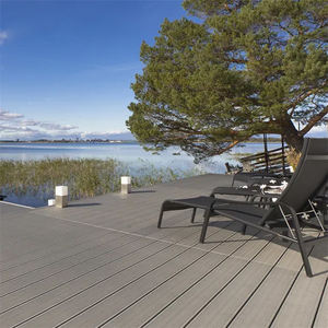 أرضيات خارجية حديثة مربعة الشكل من مركب الخشب والبلاستيك مع نمط خشبي ثلاثي الأبعاد مقاوم للعوامل الجوية لأرضيات الحدائق - Product Image 4