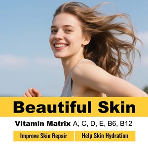 Suplemento de belleza para adultos con envío rápido, gomitas multivitamínicas que favorecen el cabello, las uñas y la piel, vitamina A, 60 gomitas, suplemento dietético - Product Image 5