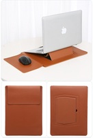 Housse de Protection pour Ordinateur Portable 3 en 1 en Cuir PU Imperméable de Haute Qualité, 13 ou 15 Pouces, Hommes et Femmes, avec Support, Personnalisable (Logo), pour MacBook