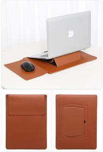 กระเป๋าใส่แล็ปท็อปหนัง PU คุณภาพสูง <span class=keywords><strong>3</strong></span> in 1 กันน้ำ ขนาด 13 15 นิ้ว สำหรับผู้ชายและผู้หญิง พร้อมโลโก้สั่งทำพิเศษ พร้อมขาตั้งสำหรับ Macbook - Product Image 2