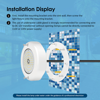 Luz de piscina LED Par56 ABS Control remoto WiFi/DMX512 a prueba de agua IP68 relleno de resina montada en superficie de la mejor opción