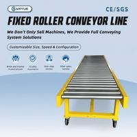 Convoyeur à rouleaux fixe robuste pour palettes, convoyeur à rouleaux manuel d'assemblage et de déchargement sur mesure, directement de l'usine