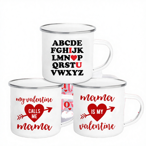 Taza Esmaltada de Gran Capacidad con Diseño Nórdico ABC I Love You, Regalo para el Día de San Valentín para Familiares y Amigos - Product Image 4