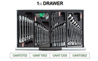 Carrito de Herramientas TOPTUL GCAJ0012 con 7 Cajones - Juego de Herramientas Mecánicas de 227 Piezas (SERIE PRO-LINE) VERDE