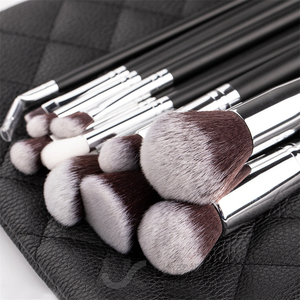 Ensemble de 15 pinceaux de maquillage sans logo, haute qualité, personnalisable, pour blush, fond de teint, fards à paupières, avec étui. - Product Image 2