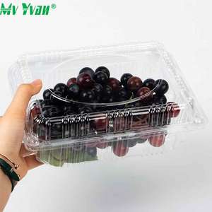 Wholesale High Quality <b>PET</b> Plastic Zipper Bag Fruit Vegetable Packing Box Lid Recyclable Stackable for Supermarket Exhibition - Product Image 5