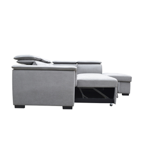 Style populaire à prix compétitif canapés et divans en cuir meubles de salon luxe canapé d'intérieur en forme de L avec repose-pieds - Product Image 5