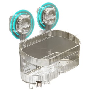Bathroom Shelf Oval Plastic Suction Mounted Wall Mounted Cosmetic Storage <b>Box</b> Minimalist Design - Product Image 5