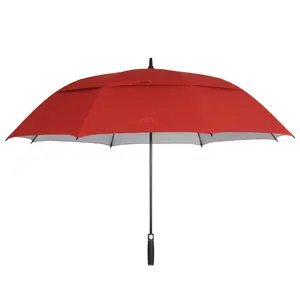 Paraguas con revestimiento de Color rojo, paraguas recto de fútbol, 72 pulgadas, UV, el mejor precio
