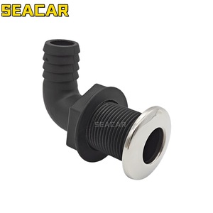 Seacar Tapón de llenado de cubierta de 1 pulgada de nailon negro y acero inoxidable 316 con salida de manguera de púas para uso marino en embarcaciones - Product Image 2