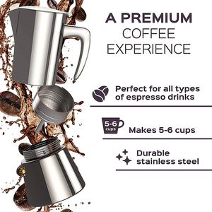 <span class=keywords><strong>Cafetera</strong></span> Mocha de acero inoxidable de alta calidad, <span class=keywords><strong>cafetera</strong></span> Espresso de acero inoxidable, <span class=keywords><strong>cafetera</strong></span> <span class=keywords><strong>Moka</strong></span> Pot - Product Image 5