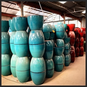 <span class=keywords><strong>Pots</strong></span> de plantes en céramique de grand calibre, respirants avec trou de drainage, pour la décoration du salon - Product Image 5