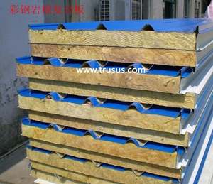 <span class=keywords><strong>Panel</strong></span> Sándwich de Lana de Roca Metálica Económico para Paredes de Talleres, Diseño Moderno, Aislamiento Térmico y Fácil Instalación - Product Image 5