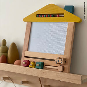 Noel en iyi oyuncak hediye yükseklik manyetik ahşap sanat şövale çocuklar çizim kurulu boyama - Product Image 2