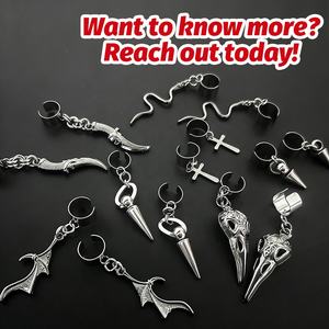 Pendientes de Aro Personalizados para Hombre, Acero Inoxidable 316L Hipoalergénico, Diseño Trenzado, Estilo Vintage Minimalista, Regalo - Product Image 6