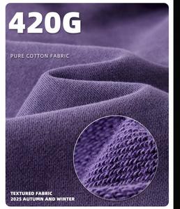 Fabricant de sweats à capuche OEM vierges personnalisés 2026 surdimensionnés, effet délavé à l'acide, 100% coton, haute qualité, vintage, 420g - Product Image 4