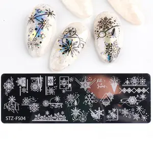 Rose Nail Stamping Plate Kit Multi-pattern Painting Glue Nail Art Template Steel Plate Set