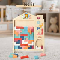 Juguete Educativo Interactivo para Niños, Rompecabezas Multifuncional, Bloques de Construcción de Formas Tridimensionales, Juego Manual de Madera para el Desarrollo Cerebral