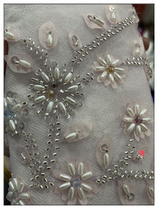 Vestidos Elegantes y Sexys de Blinglace, Alta Calidad, Ecológicos, 100% Poliéster, Malla Francesa con Cuentas Bordadas, Diseño Floral Vintage - Product Image 3