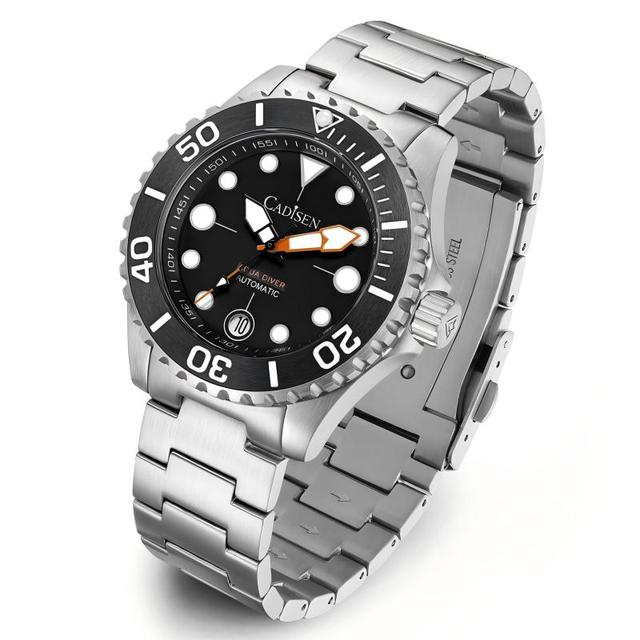 Custom Men's Stainless Steel Mechanical Watch Japan 8215 Movement Pointer Dial 100m Waterproof Night Light Wholesale Watch OEM