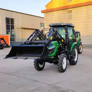 554 55 hp cabine 4x4 nouvelle machine pas cher avec chargeur agricole pneu ferme tracteur à roues