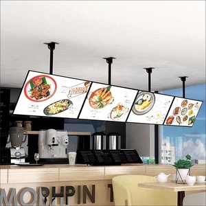 Bán buôn siêu mỏng tùy chỉnh Led hộp Đèn khung nhôm vật liệu thép Bảng <span class=keywords><strong>menu</strong></span> nhà hàng cho quán cà phê dễ dàng treo cài đặt - Product Image 1