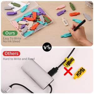 多色环保自粘式电缆标签尼龙魔术贴可写式电线标签，用于电线管理及识别 - Product Image 5