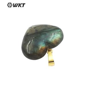 WT-P1506 Elegant Natural Bright Heart Shape <strong>Labradorite</strong> <strong>Pendant</strong> Women Fashion Charm Jewelry <strong>Labradorite</strong> <strong>Pendant</strong> - Product Image 4