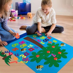 Tablero de Fieltro Ecológico con Letras y Números para Niños, Educación Temprana, Narración de Cuentos, Preescolar, Enseñanza de Historias, Juego en Casa y en el Aula - Product Image 6