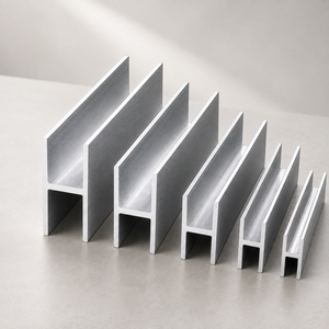 Profilé d'extrusion en aluminium en forme de H, finition usine, léger, résistant à la corrosion, matériau de construction pour portes et fenêtres - Product Image 6