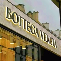 Letrero Carrey Personalizado con Logotipo 3D, Letras de Canal Metálicas Luminosas de Alta Gama para Exteriores, Letrero LED de Acero Inoxidable Retroiluminado para Tiendas de Lujo