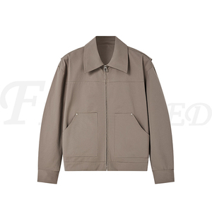 Giacca in Tela Elastica con Rivetti per <span class=keywords><strong>Uomo</strong></span>, Nuovo Modello Autunno-Inverno, Stile Vintage con Risvolto, Abbigliamento da Lavoro - Product Image 6