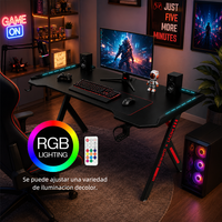 Bureau d'ordinateur de jeu professionnel avec un bureau spacieux et une structure stable pour l'installation d'un PC
