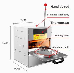 半自動テーブルトップ食品誘導熱シーラーアルミボウルシーラーカップホイルトレイシール機 - Product Image 4